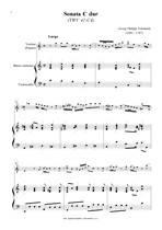 Náhled not [1] - Telemann Georg Philipp (1681 - 1767) - Sonata C dur (TWV 41:C4)