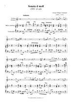 Náhled not [1] - Telemann Georg Philipp (1681 - 1767) - Sonata d moll (TWV 41:d3)