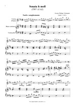 Náhled not [1] - Telemann Georg Philipp (1681 - 1767) - Sonata h moll (TWV 41:h5)