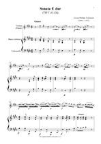 Náhled not [1] - Telemann Georg Philipp (1681 - 1767) - Sonata E dur (TWV 41:E6)