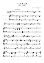 Náhled not [1] - Telemann Georg Philipp (1681 - 1767) - Sonata fis moll (TWV 41:fis1)