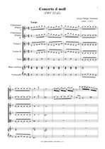 Náhled not [1] - Telemann Georg Philipp (1681 - 1767) - Concerto d moll (TWV 52:d1)