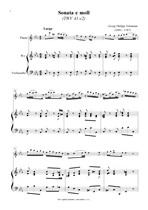 Náhled not [1] - Telemann Georg Philipp (1681 - 1767) - Sonata c moll (TWV 41:c2)