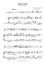 Náhled not [1] - Telemann Georg Philipp (1681 - 1767) - Sonata d moll (TWV 41:d4)