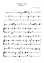 Náhled not [1] - Telemann Georg Philipp (1681 - 1767) - Sonata f moll (TWV 41:f2)