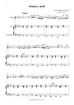 Náhled not [1] - Telemann Georg Philipp (1681 - 1767) - Sonata c moll