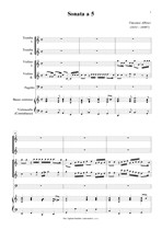 Náhled not [1] - Albrici Vincenzo (1631 - 1690?) - Sonata a 5