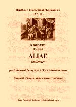Náhled titulu - Anonym - Aliae (ballettae) úprava (archív Kroměříž A 810)