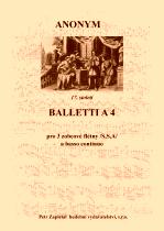 Náhled titulu - Anonym - Balletti a 4 (archív Kroměříž)