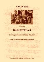 Náhled titulu - Anonym - Balletti a 4 (archív Kroměříž) - úprava
