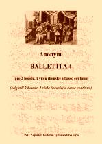 Náhled titulu - Anonym - Balletti a 4 (archív Kroměříž A 896)