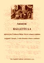 Náhled titulu - Anonym - Balletti a 4 úprava (archív Kroměříž A 896)