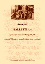 Náhled titulu - Anonym - Balletti a 4 úprava (archív Kroměříž A 896)