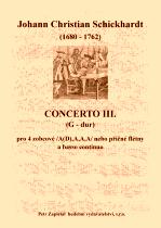 Náhled titulu - Schickhardt Johann Christian (1681? - 1762) - Concerto III. (G - dur)