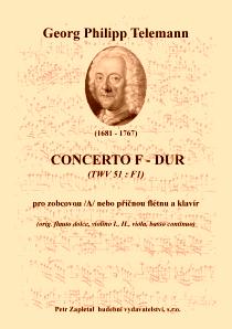 Náhled titulu - Telemann Georg Philipp (1681 - 1767) - Concerto F dur (TWV 51 : F1) (klav. výtah)