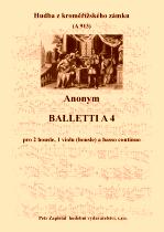 Náhled titulu - Anonym - Balletti a 4 (archív Kroměříž A 913)