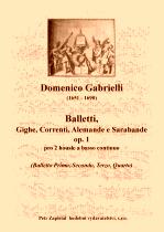 Náhled titulu - Gabrielli Domenico (1651 - 1690) - Baletti 1 - 4 op. 1