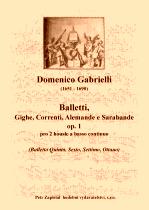 Náhled titulu - Gabrielli Domenico (1651 - 1690) - Baletti 5 - 8 op. 1