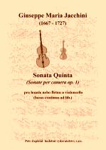 Náhled titulu - Jacchini Giuseppe Maria (1667 - 1727) - Sonata Quinta (Sonate per camera op. 1)