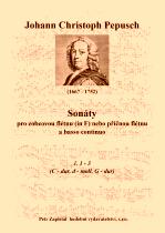 Náhled titulu - Pepusch Johann Christoph (1667 - 1752) - Sonáty pro zobcovou (in F) nebo příčnou flétnu a basso continuo č. 1 - 3