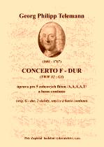 Náhled titulu - Telemann Georg Philipp (1681 - 1767) - Concerto F - dur - úprava (orig. Concerto G  dur TWV 52:G3)