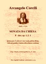 Náhled titulu - Corelli Arcangelo (1653 - 1713) - Sonata da Chiesa - úprava - op. 1, č. 1, F dur