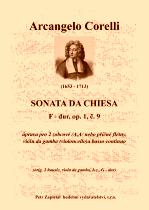 Náhled titulu - Corelli Arcangelo (1653 - 1713) - Sonata da Chiesa - úprava - op. 1, č. 9, F dur