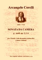 Náhled titulu - Corelli Arcangelo (1653 - 1713) - Sonata da Camera - op. 2, č. 6, g moll