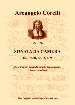 Náhled titulu - Corelli Arcangelo (1653 - 1713) - Sonata da Camera - op. 2, č. 9, fis moll