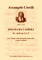 Náhled titulu - Corelli Arcangelo (1653 - 1713) - Sonata da Camera - op. 2, č. 9, fis moll