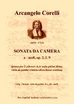 Náhled titulu - Corelli Arcangelo (1653 - 1713) - Sonata da Camera - úprava - op. 2, č. 9, a moll
