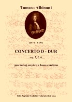 Náhled titulu - Albinoni Tomaso (1671 - 1750) - Concerto D - dur op. 7, č. 6