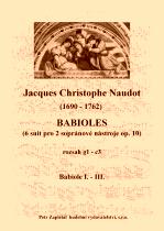 Náhled titulu - Naudot Jacques Christophe (1690 - 1762) - Babioles I. - III. (suity pro 2 sopr. nástroje) rozsah g1 - c3