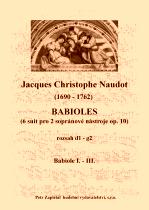 Náhled titulu - Naudot Jacques Christophe (1690 - 1762) - Babioles I. - III. (suity pro 2 sopr. nástroje) rozsah d1 - g2