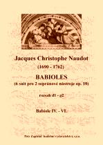 Náhled titulu - Naudot Jacques Christophe (1690 - 1762) - Babioles IV. - VI. (suity pro 2 sopr. nástroje) rozsah d1 - g2