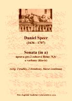 Náhled titulu - Speer Daniel (1636 - 1707) - Sonata (a - moll) - úprava