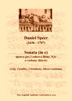 Náhled titulu - Speer Daniel (1636 - 1707) - Sonata (e - moll) - úprava