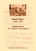 Náhled titulu - Speer Daniel (1636 - 1707) - Sonata (e - moll)