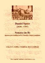 Náhled titulu - Speer Daniel (1636 - 1707) - Sonata - úprava - (transpozice z c do B - dur)