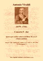Náhled titulu - Vivaldi Antonio (1678 - 1741) - Concerto F - dur (RV 383a) - úprava