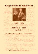 Náhled titulu - Boismortier Joseph Bodin de (1689 - 1755) - Sonáta e moll (op. 34/3)
