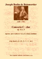 Náhled titulu - Boismortier Joseph Bodin de (1689 - 1755) - Concerto C - dur, op. 15, č. 5 (orig. flauto traverso I., II., III., IV., V.)