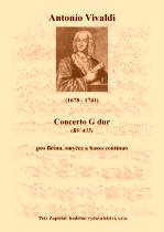 Náhled titulu - Vivaldi Antonio (1678 - 1741) - Concerto G dur (RV 435)