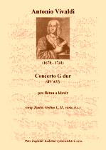 Náhled titulu - Vivaldi Antonio (1678 - 1741) - Concerto G dur (RV 435) klav. výtah