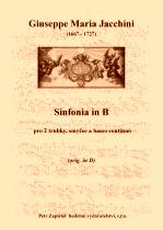 Náhled titulu - Jacchini Giuseppe Maria (1667 - 1727) - Sinfonia in B (transpozice)