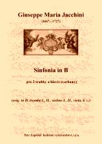 Náhled titulu - Jacchini Giuseppe Maria (1667 - 1727) - Sinfonia in B (transpozice + klav. výtah)