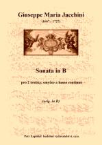 Náhled titulu - Jacchini Giuseppe Maria (1667 - 1727) - Sonata in B (transpozice)