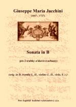 Náhled titulu - Jacchini Giuseppe Maria (1667 - 1727) - Sonata in B (transpozice + klav. výtah)