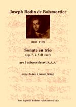 Náhled titulu - Boismortier Joseph Bodin de (1689 - 1755) - Sonate en trio (op. 7 č. 5 /B dur/) - úprava