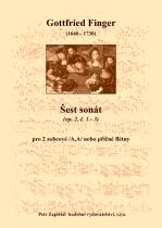 Náhled titulu - Finger Gottfried (1660 - 1730) - Šest sonát (op. 2, č. 1 - 3)